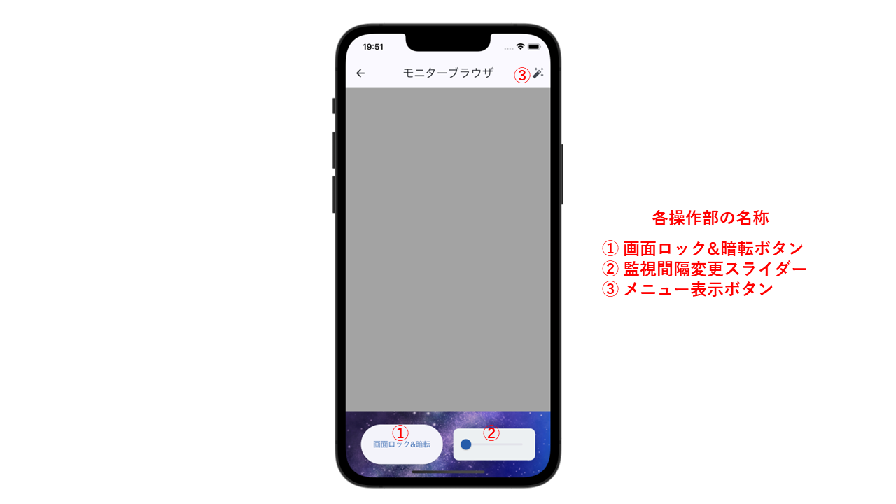 モニターブラウザ自動監視時の画面